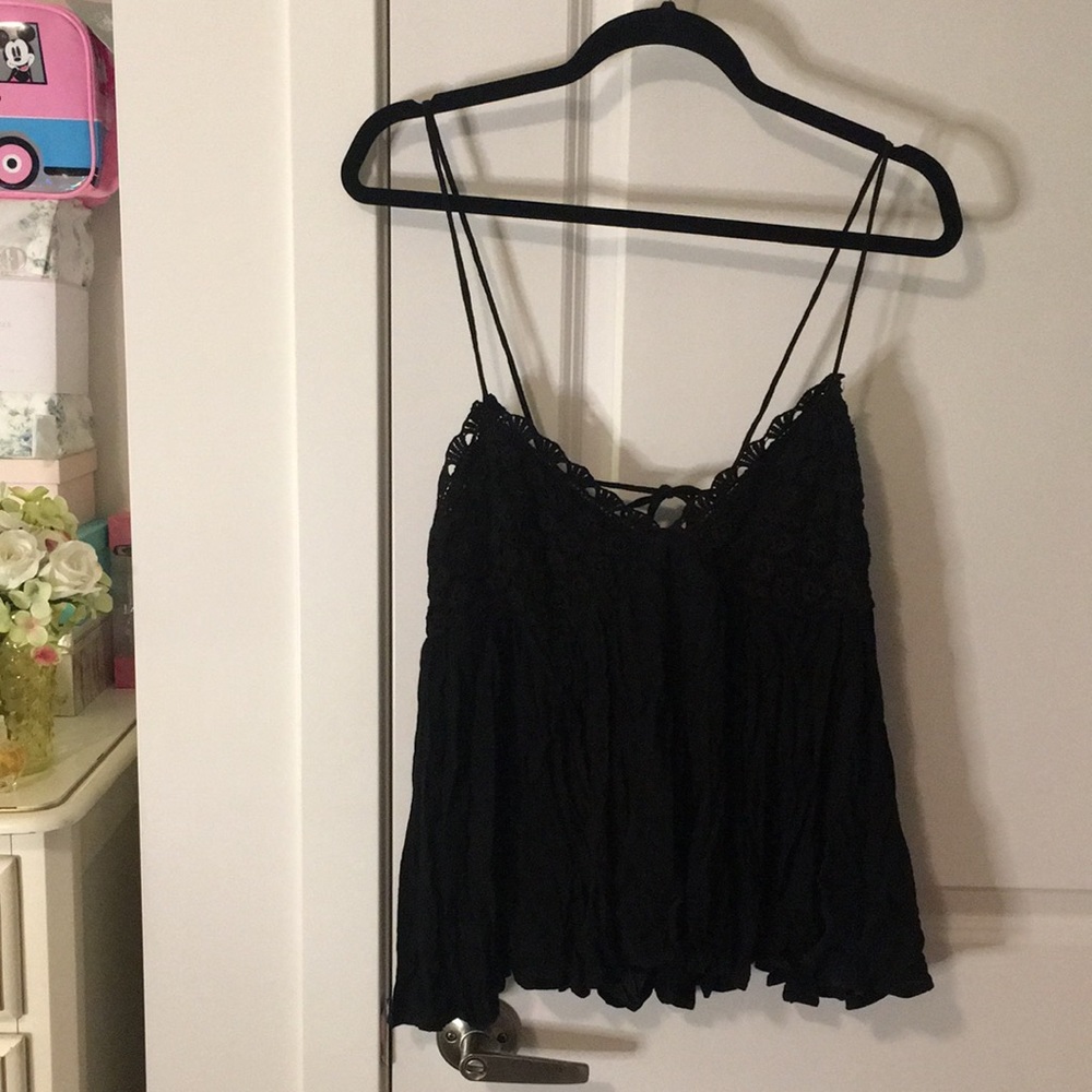 Boho Crochet Lace & Strappy Tank